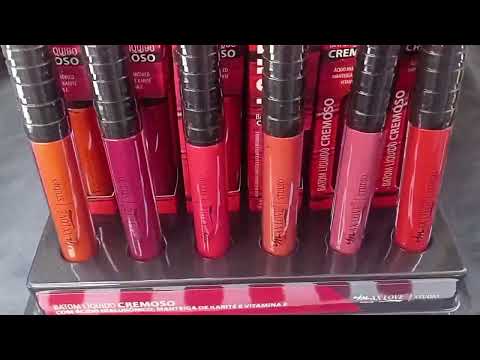 BATOM LÍQUIDO CREMOSO COR 806 AO 811 MAX LOVE BOX COM 48 UN
