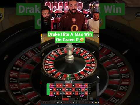 Drake Hits A Max Win On Green 0 Playing Roulette! #drake #roulette #maxwin #bigwin #casino