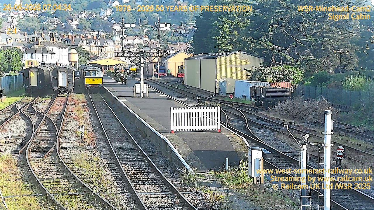 Live webcam view of Minehead Station Seaward Crossing