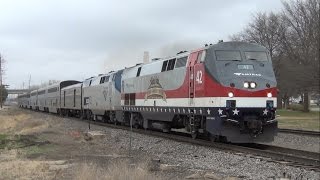 preview picture of video 'Amtrak Veterans Unit leads the California Zephyr into Ottumwa, IA 4/6/15'