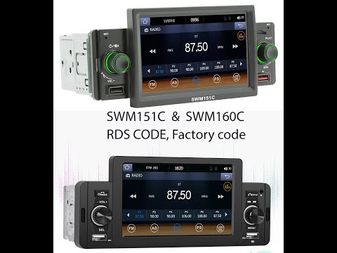 SWM 151c/160c 5 Inc car audio code RDS, New app