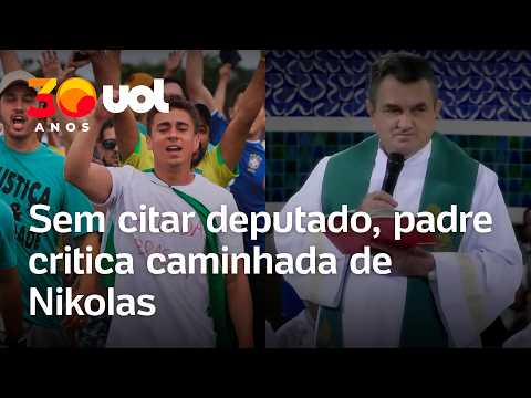 Padre critica caminhada de Nikolas Ferreira em Aparecida: 'Nunca teve projeto a favor do povo'