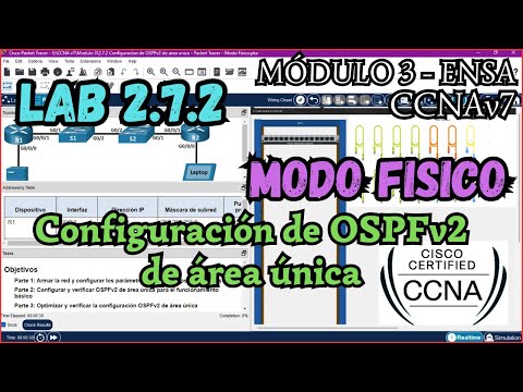 2.7.2 Packet tracer - Configuracion de OSPFv2 de area unica - Modo Fisico (Resolucion)