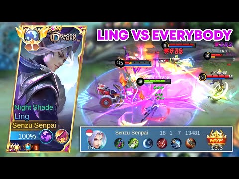 LING VS EVERYBODY With CRAZY DAMAGE | INSANE HAND SPEED LING GAMEPLAY Mobile Legends