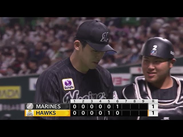 【6回裏】マリーンズ・佐々木朗希 6回5奪三振1失点の好投!! 2022年9月26日 福岡ソフトバンクホークス 対 千葉ロッテマリーンズ