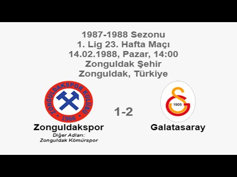 Zonguldakspor 1-2 Galatasaray 14.02.1988 - 1987-1988 Turkish 1st League Matchday 23