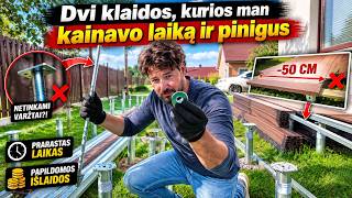 Statau terasą su DI: pradedu karkaso montavimą