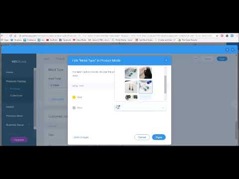 How to assign product images to product variations colours etc in a wix ecommerce store Video