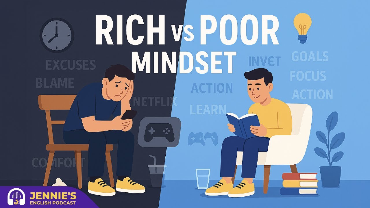 RICH vs POOR MINDSET | English & Chill with Jennie | English Podcast