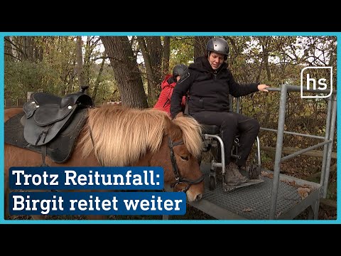 Nach schwerem Reitunfall: Birgit setzt sich wieder in den Sattel | hessenschau