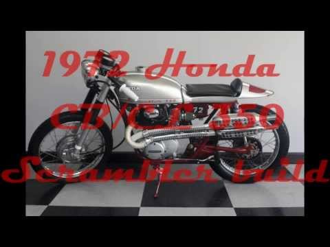 "Scrambler 350" 1972 Honda CL CB 350 Scrambler cafe racer, build, walk around, and ride