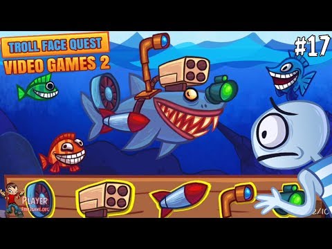 Troll Face Quest Video Games 2 Full Armored Shark Level 17 Walkthrough (IOS/Android)
