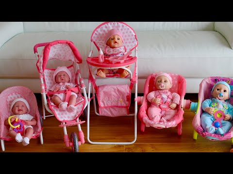 Baby Born Baby Annabell In Nursery Center Compilation, Baby Dolls Care Time Pretend play