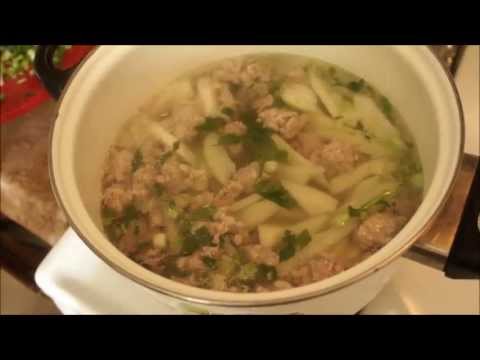How to cook Vietnamese Winter Melon Soup with GROUND PORK Recipe CANH BI DAO Tutorial