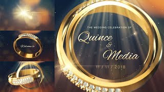 Two Rings Wedding Intro Video - Free After Effects Template By Quince Creative