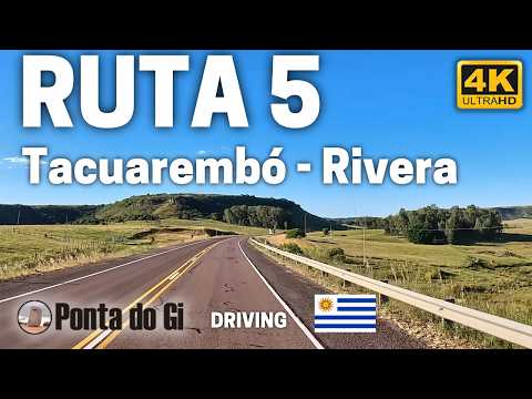 RUTA 5 Norte 2026 Paseo Escénico por el URUGUAY [TACUAREMBÓ - RIVERA] completo #driving TOUR 4K