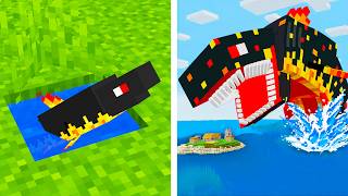 Sobrevivi 100 DIAS como TUBARÃO no Minecraft
