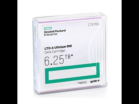 Serveris Hewlett Packard (HP) High Peak Duomenų Juosta - HPE LTO-6 Ultrium 6.25TB 1.26cm video