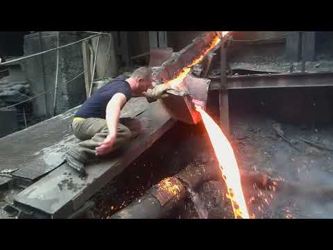 Russian Worker puts hand in molten steel - Normal Day in Russia #16