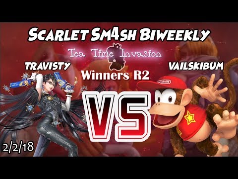 Scarlet Sm4sh Biweekly #2 (2/2/18) - Travisty (Bayonetta) vs. Vailskibum (Diddy Kong) - Winners R2