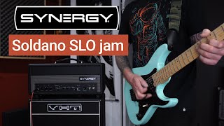 Video thumbnail for Joe Satriani Echoes jam and Synergy Amps Soldano SLO module/SYN 30 head by james ryan