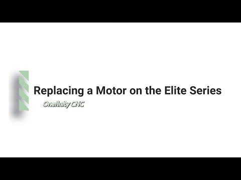 Replacing a motor on the Onefinity CNC Elite Series // Support
