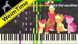 Apples to the Core - |SOLO PIANO TUTORIAL w/LYRICS| -- Synthesia HD