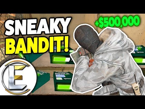 SNEAKY BANDIT! - Gmod DarkRP Life (Sneak Into A Base And Steal From Their Money Printers)