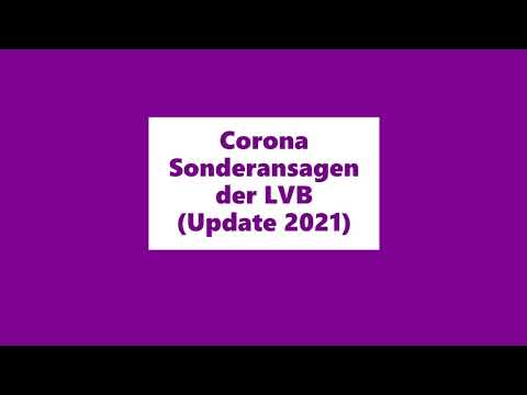 Corona Sonderansagen der LVB (Update 2021)