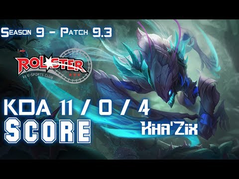 KT Score KHA'ZIX vs LEE SIN Jungle - Patch 9.3 KR Ranked