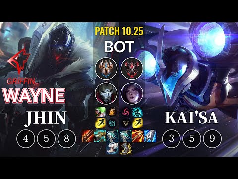 GRF Wayne Jhin vs Kai'Sa Bot - KR Patch 10.25
