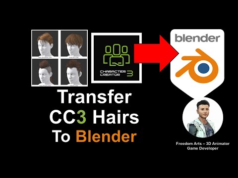 Character Creator 3 hairs to Blender - Full Tutorial