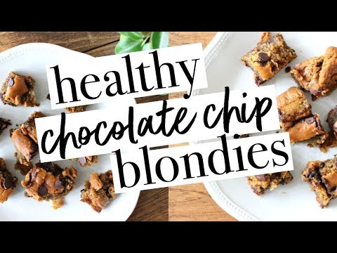 HEALTHY CHOCOLATE CHIP BLONDIES | Simple, Real Ingredients + Easy!!