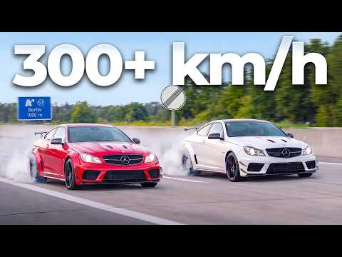 600+ HP Renntech C63 AMG BLACK SERIES Flat Out on German Autobahn! (300+ KMH)