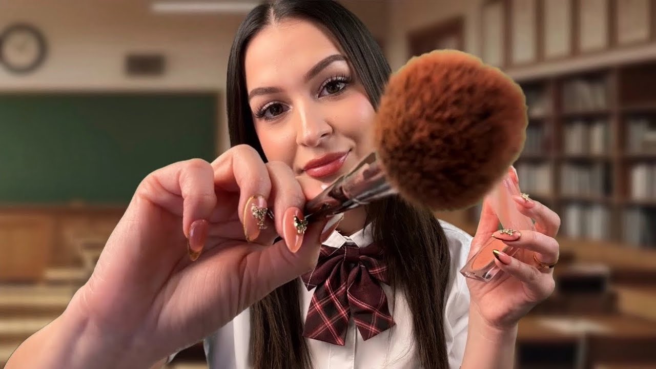 ASMR $5 “Soft Glam” Makeover by the New Girl (at school) ✨📚