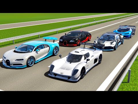 Ultima RS 2020 vs Bugatti Supercars - Autobahn Speed Challenge