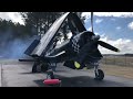 The Spectacular Roaring Of The FG 1D Corsair Startup Wings Unfolding Take Off