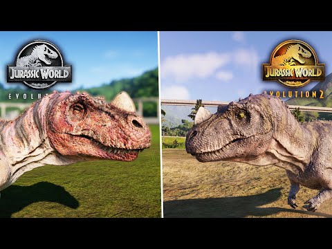 Ceratosaurus Glow ups | jurassic World Evolution 2 Comparison