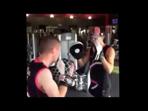 Paddy Barnes & Michael Conlan in GymCo before the Commonwealth Games