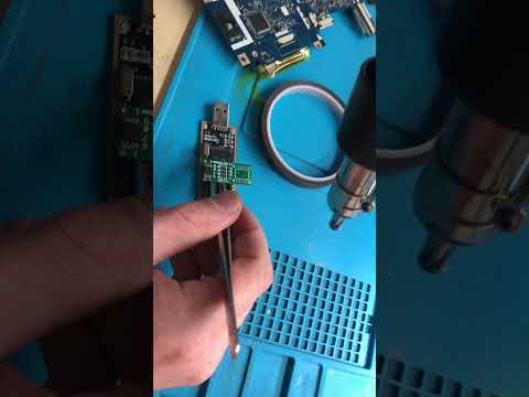 First time soldering a bios chip on the programmer but shaking one way
