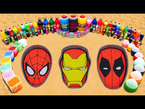 How to Make Spiderman Family with Spiderman, Ironman and Deadpool, Pepsi, Fanta, Coca Cola vs Mentos