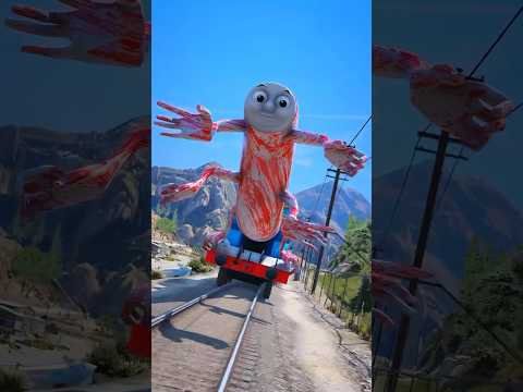 GTAV: CREEPY THOMAS THE TRAIN VS THOMAS THE TANK ENGINE #shorts