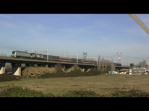 EuroNight 295 Vienna/Monaco - Roma running near Settebagni with NightJet coach