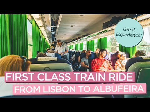 從葡萄牙里斯本到阿爾布費拉的頭等艙火車乘坐體驗 (First Class Train Ride Experience From Lisbon to Albufeira in Portugal)