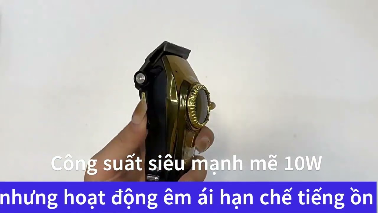 Tông đơ cắt tóc chuyên nghiệp Kemei KM-1691 lưỡi cắt mạ carbon công suất 10W điều chỉnh 40 mức tốc độ - Hàng chính hãng