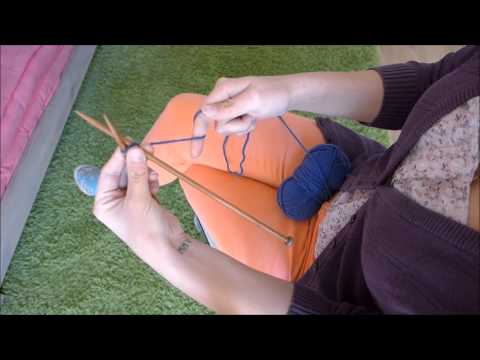 Cours de Tricot n°2 - Méthode 2 : monter les mailles et faire le premier rang en même temps