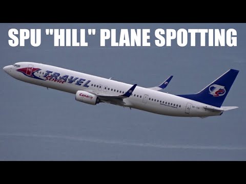 Aeroporto de Split SPU/LDSP - 10 Minutos Hill View Planespotting - Ep. 1