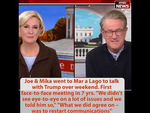 Joe & Mika went to Mar a Lago to talk with Trump: we didn't see eye-to-eye & we told him so