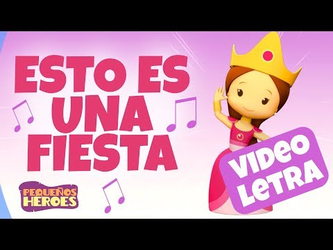 ESTO ES UNA FIESTA 🎉 - VIDEOLETRA | KARAOKE - Canciones infantiles cristianas - PEQUEÑOS HEROES
