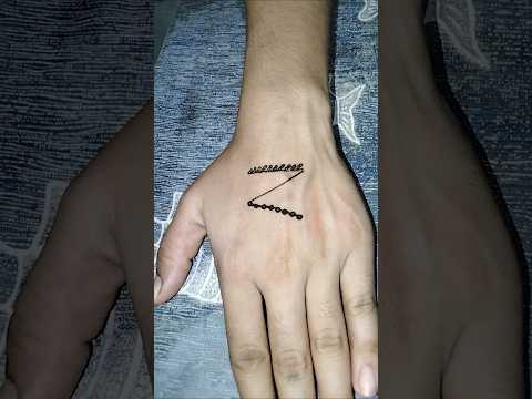 n letter mahendi design 😍 #love#mehndi #heenasehar #henna #hennatattoodesign #hennaart #simple